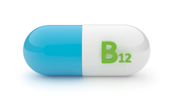 Cтоковое фото 3d таблетки - Витамин B12 концепции