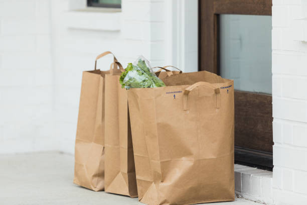 istock Groceries on doorstep 1319813984