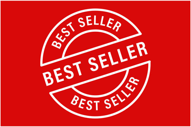 'best seller' rounded vector icon isolated on red background 'best seller' rounded vector icon best sellers stock illustrations