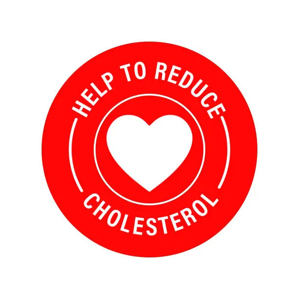 Vector illustration of helps to reduce cholesterol vector symbol