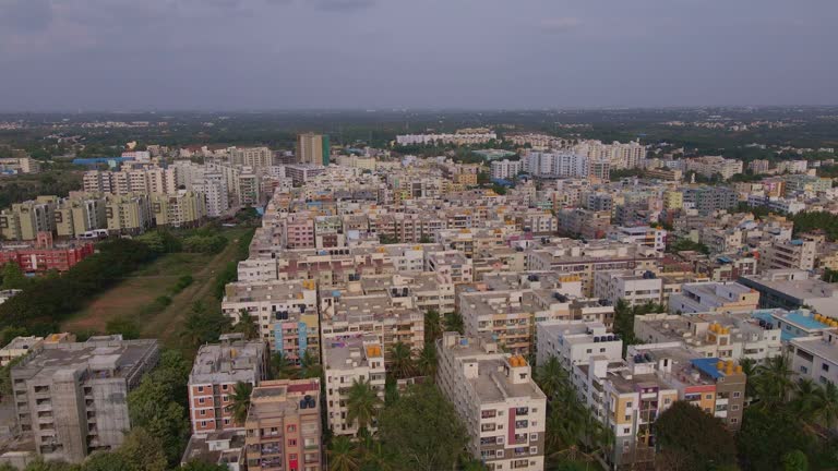 Bangalore cityscape aerial view