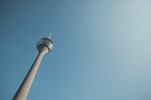 abstract view of the tv tower in dusseldorf, germany.