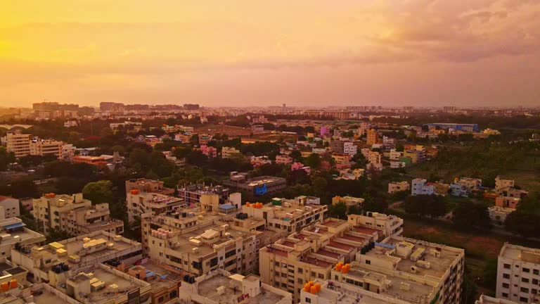 Bangalore cityscape aerial view