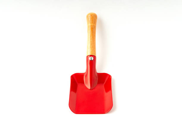 istock Small red color shovel isolated on white background. 1319825254