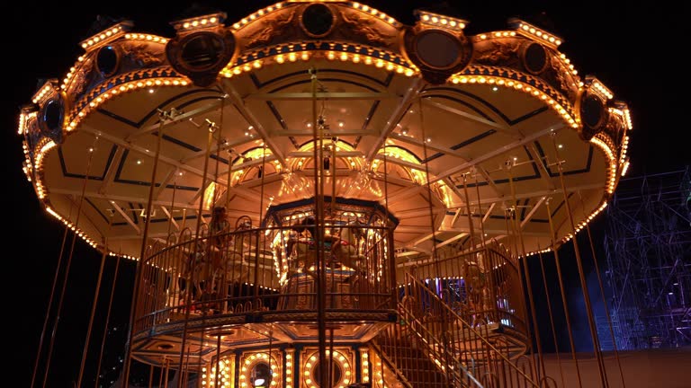 Carousel in amusement park