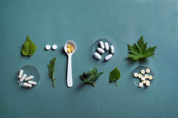 istock Homeopathy, naturopathy, herbal medicine concept 1319828045