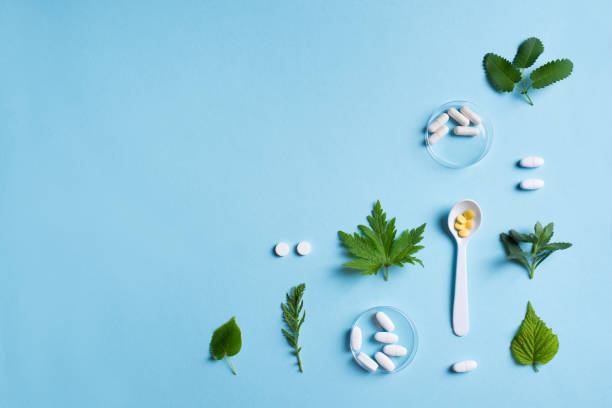 istock Homeopathy, naturopathy, herbal medicine concept 1319828050