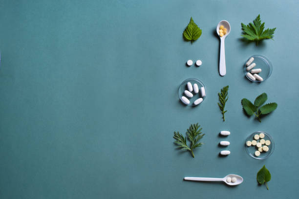 istock Homeopathy, naturopathy, herbal medicine concept 1319828089