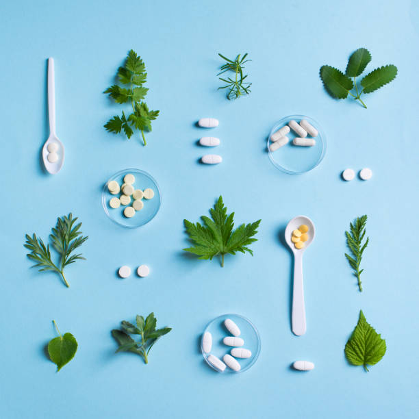 istock Homeopathy, naturopathy, herbal medicine concept 1319828096