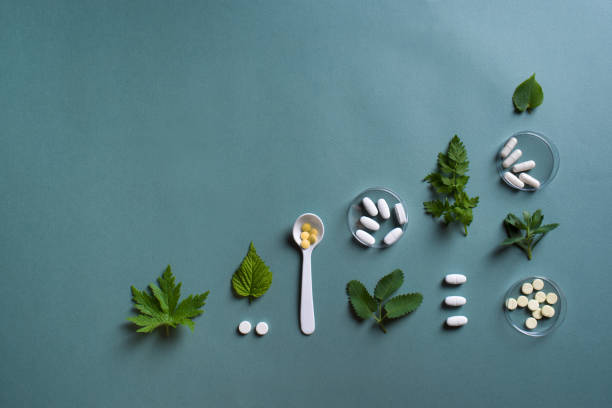 istock Homeopathy, naturopathy, herbal medicine concept 1319828155