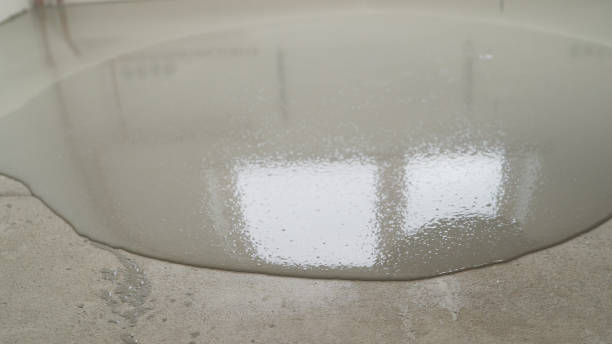 istock The self-leveling floor is poured onto the floor. The worker pours the solution from the self-leveling floor. Self-leveling floor laying. hand spreading poured concrete and leveling concrete with trowel 1319829032