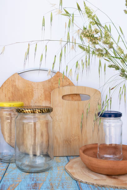 istock Eco friendly reusable kitchen utensils. Ecology, recycling, no plastic, zero waste concept 1319839220
