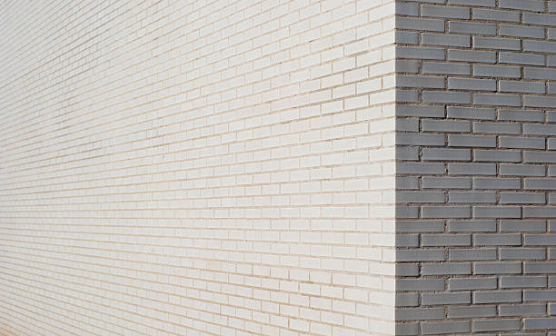 White brick wall corner White brick wall corner corner stock pictures, royalty-free photos & images