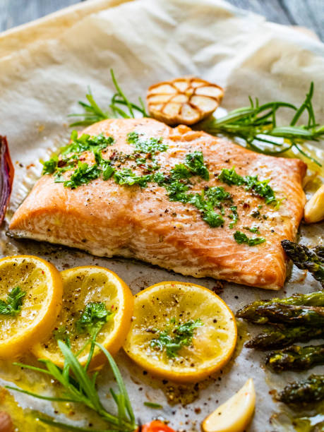 istock One sheet pan salmon and veggies 1319847548