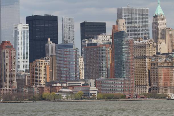 istock Manatthan skyline from the Hudson river, New York 1319855109