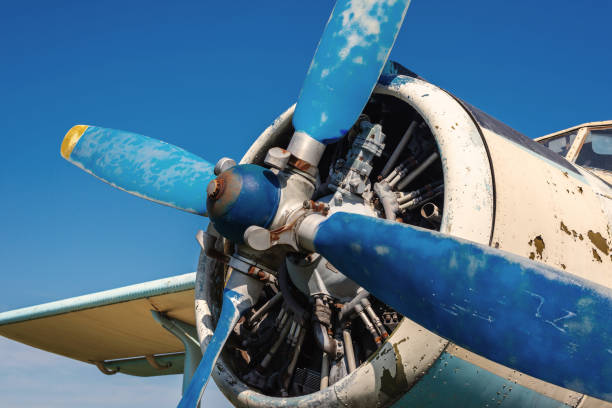 istock Propeller of an old plane 1319857054
