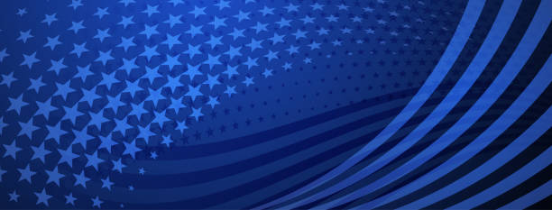 USA independence day abstract background USA independence day abstract background with elements of american flag in blue colors government backgrounds stock illustrations