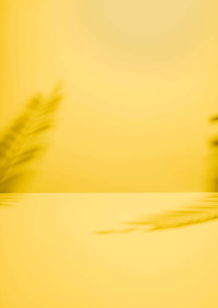 istock Cosmetic yellow background for product presentation 1319867775