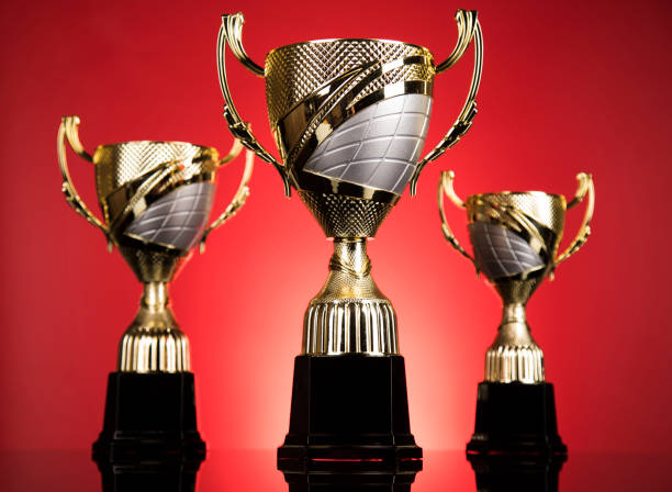 istock Award winning trophy sport background 1319879078