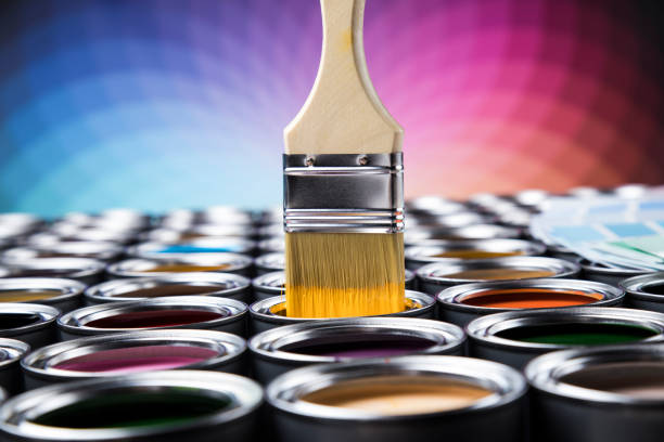 istock Colorful paint cans with paintbrush 1319882468