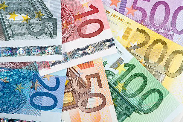 Billetes de Euro - foto de stock