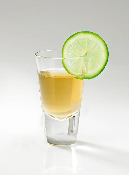 Tequilla and Lime stock photo