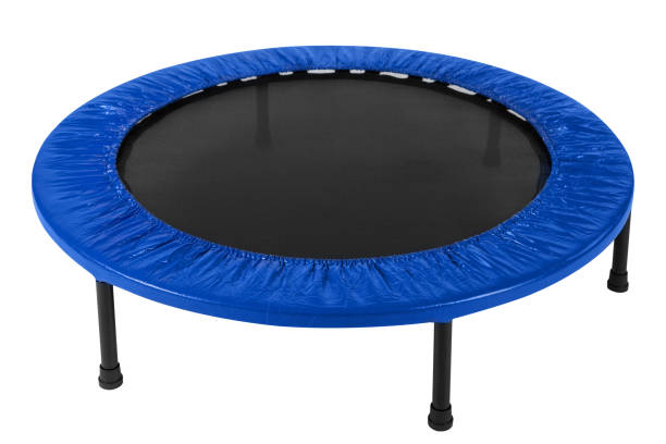 istock round fitness trampoline on legs, on white background 1319903921