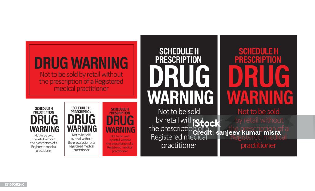Schedule H Drug Prescription Warning Stock Illustration Download schedule-h-drug-prescription-warning-stock-illustration-download