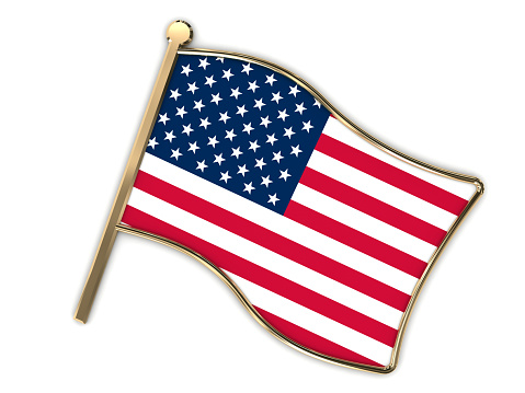 USA flag insignia July 4