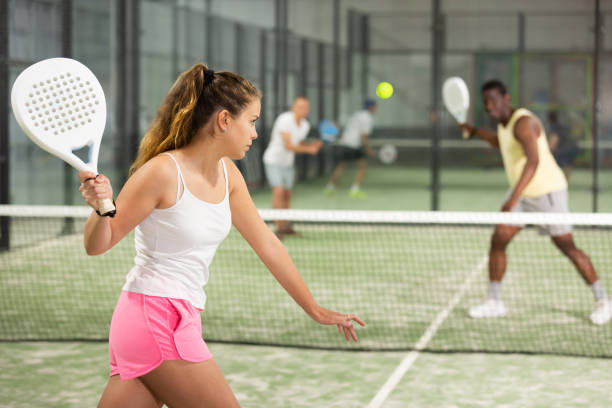 istock Woman with passion plays padel 1319912838