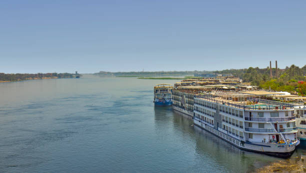 istock Big boats on the river Nile in Egypt 1319916581