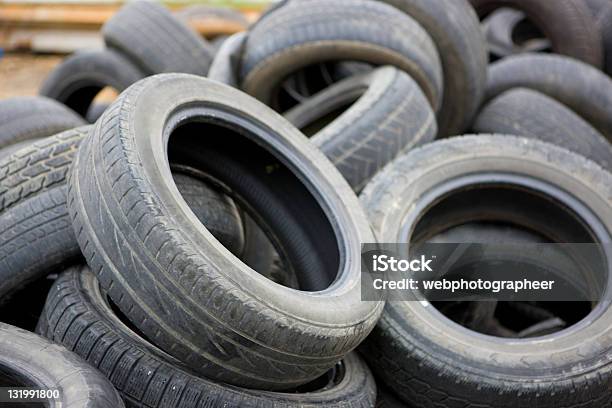 Pile Of Old Tires Stock Photo - Download Image Now - Tire - Vehicle Part, Old, 2000-2009