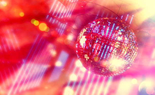 istock Disco ball with colorful background 1319918115
