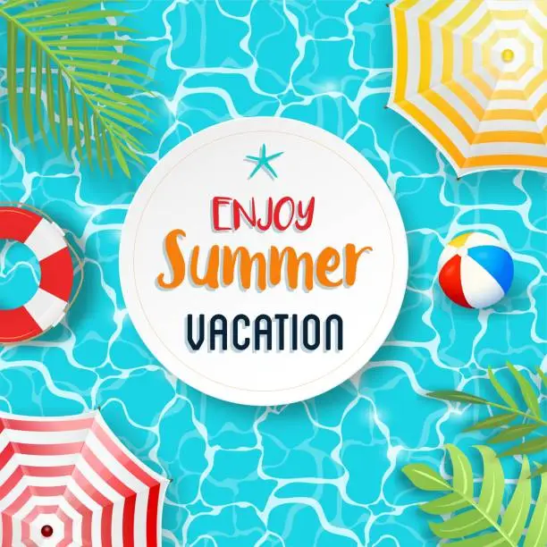 Vector illustration of Summer Pool Background