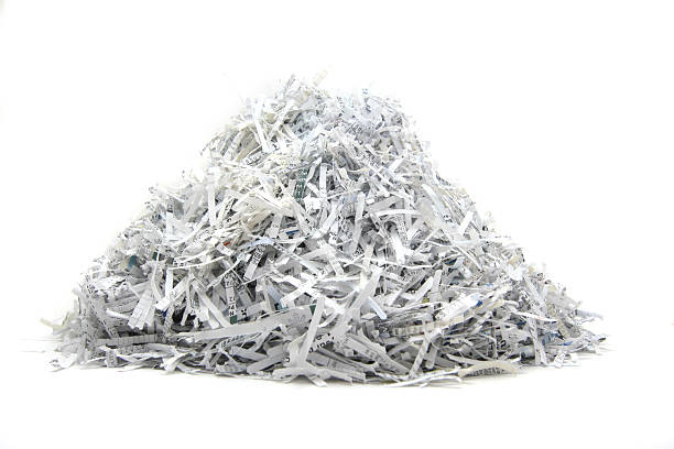 Isolated heap of shredded paper Shredded paper series shredded stock pictures, royalty-free photos & images