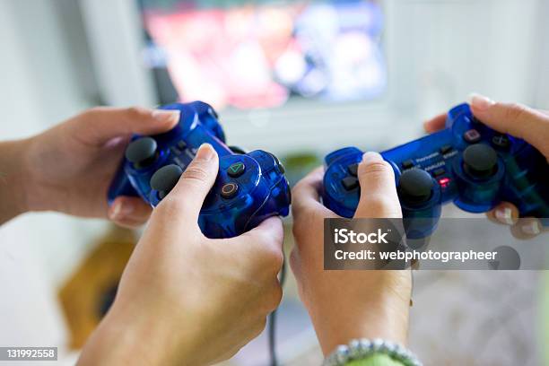 Playing Video Game Stock Photo - Download Image Now - Playing, Video Game, Close-up