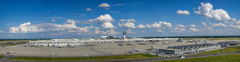 Airport Munich II, Franz-Josef-Strauss, Erding, Bavaria, Germany, Europe, 15. July 2014