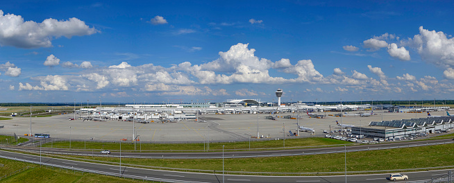 Airport Munich II, Franz-Josef-Strauss, Erding, Bavaria, Germany, Europe, 15. July 2014