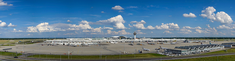 Airport Munich II, Franz-Josef-Strauss, Erding, Bavaria, Germany, Europe, 15. July 2014