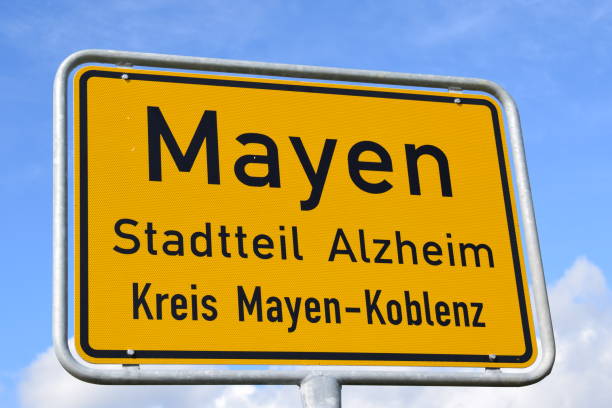 istock city limits sign of Mayen 1319931407