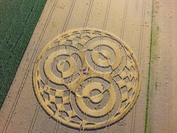 istock Crop Circle in cornfield near Rasiting 1319931624