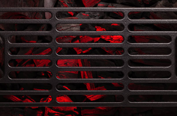 istock Metal barbecue grill over hot coal 1319933880