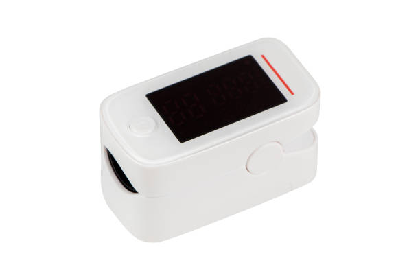 istock Modern fingertip pulse oximeter isolated on white 1319936689