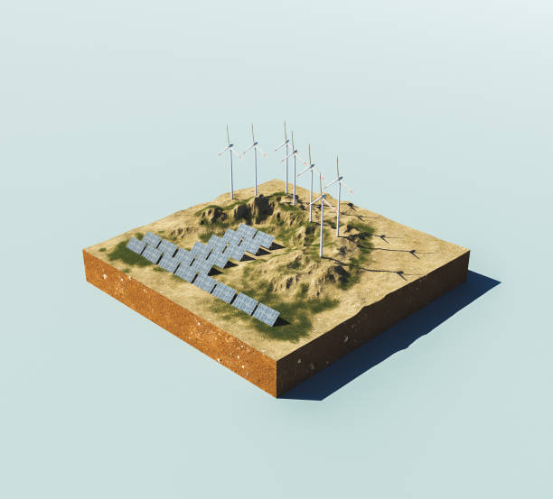 istock isometric concept of climate change, environment, renewable energy 1319936775