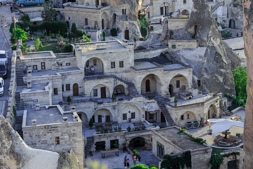 Famous cave houses in the Cappadocia