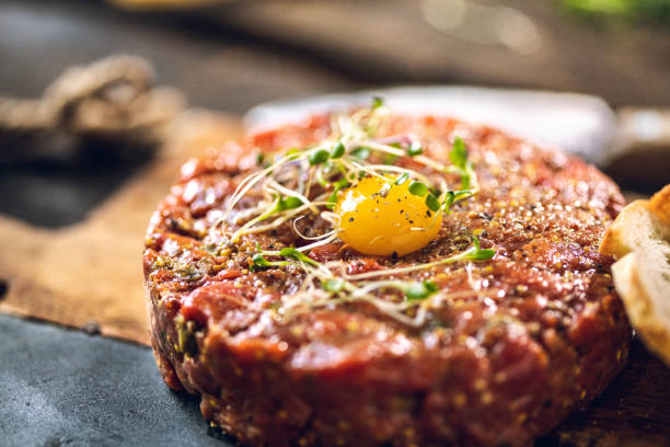 raw meat on a plate