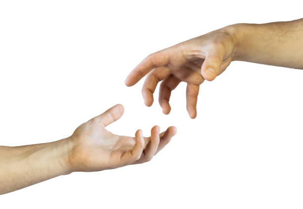 istock Hand grabbing gesture. Begging hand gesture. Human hand. Hand gestures isolated on white background. 1319941203