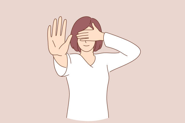 позорное содержание и просят не показывать концепцию - hands covering eyes illustrations stock illustrations