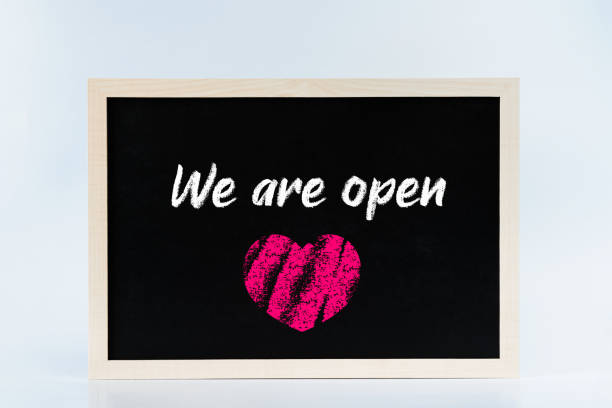 istock A we are open chalk board sign 1319946143