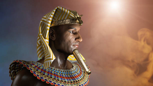 древнеегипетского фараона оказать 3d иллюстрации - фараон иллюстрации стоковые фото и изображения